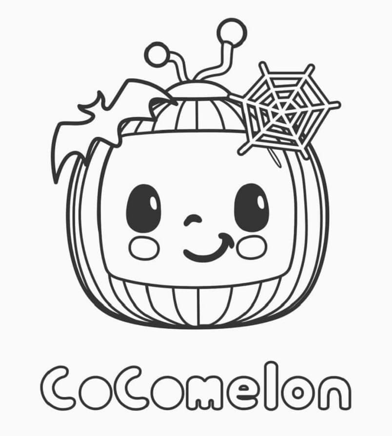 Printable Halloween Cocomelon Coloring Page