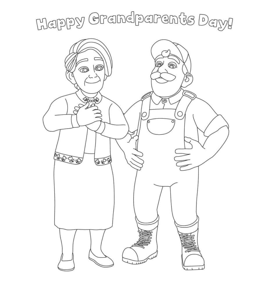 Printable Happy Granparents Day Cocomelon Coloring Page