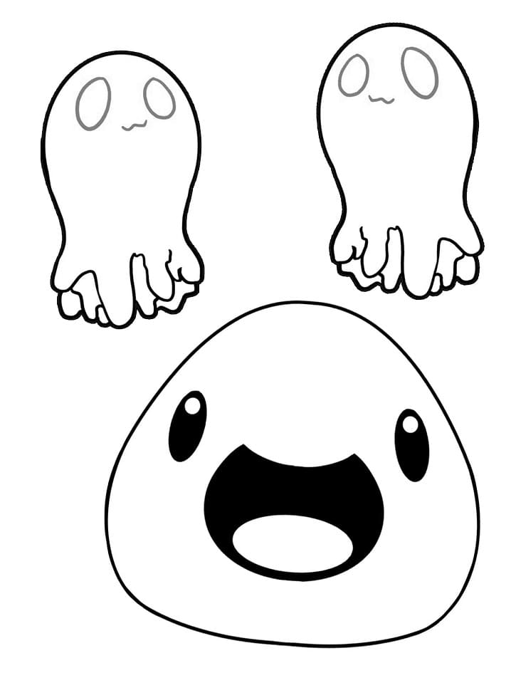 Printable Happy Slime Coloring Page