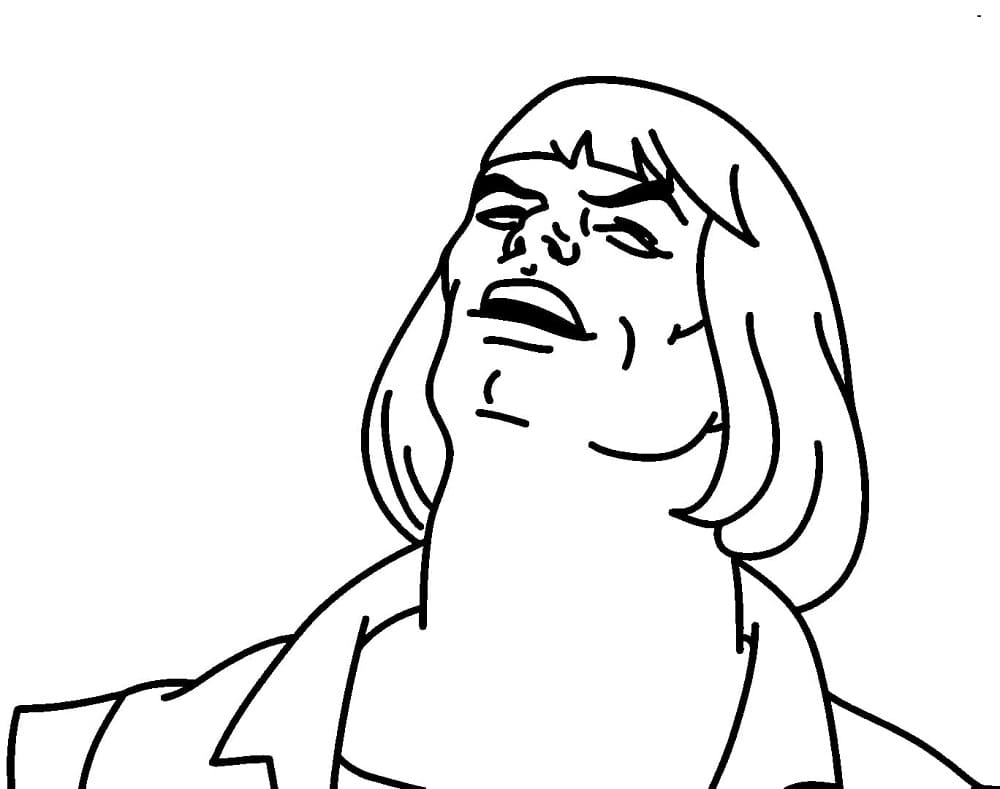Printable He-Man Sings Meme Coloring Page