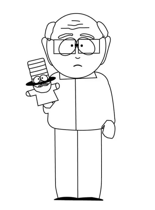 Printable Herbert Garrison from South Park Coloring Page