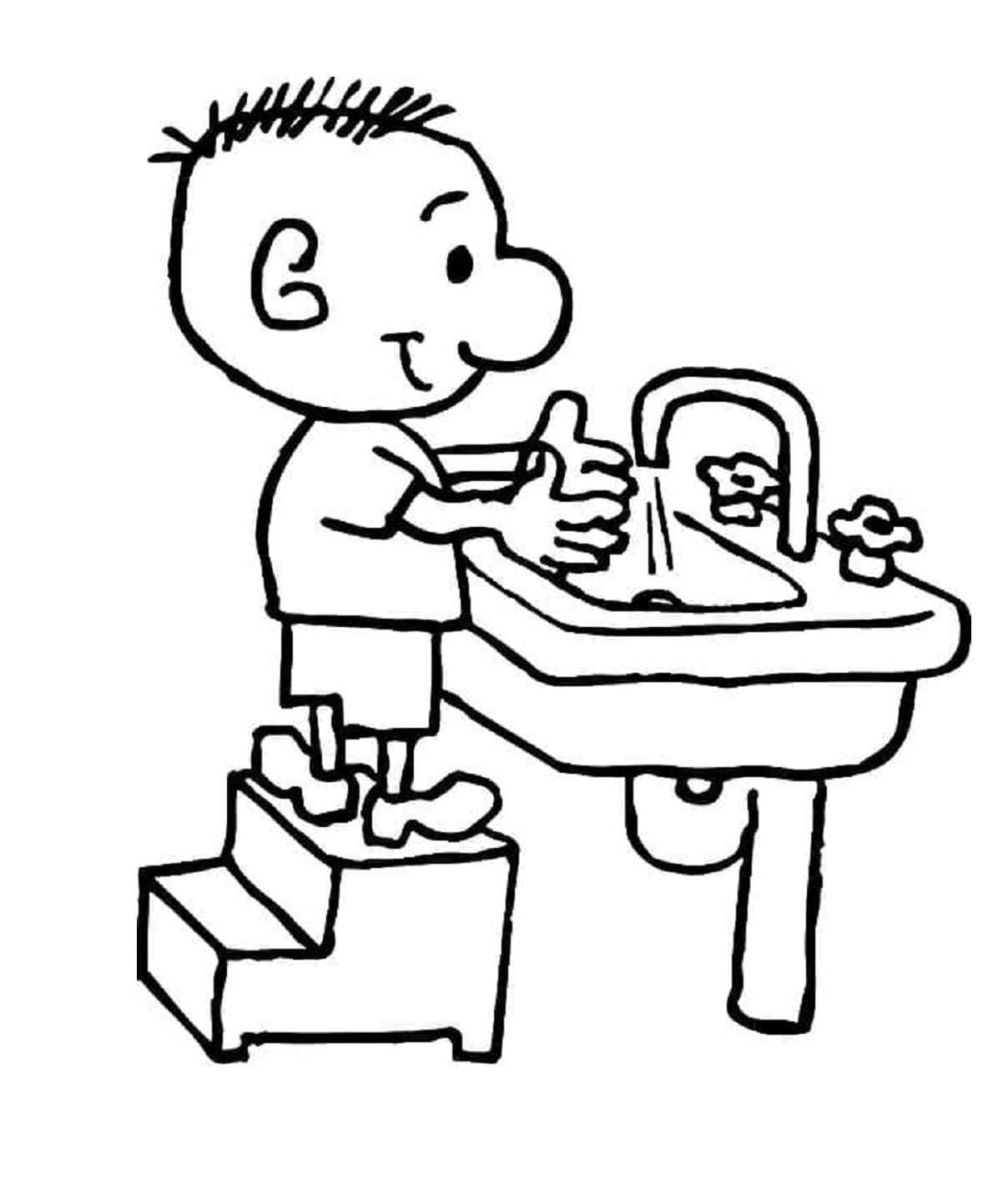 Printable Hygiene Coloring Page