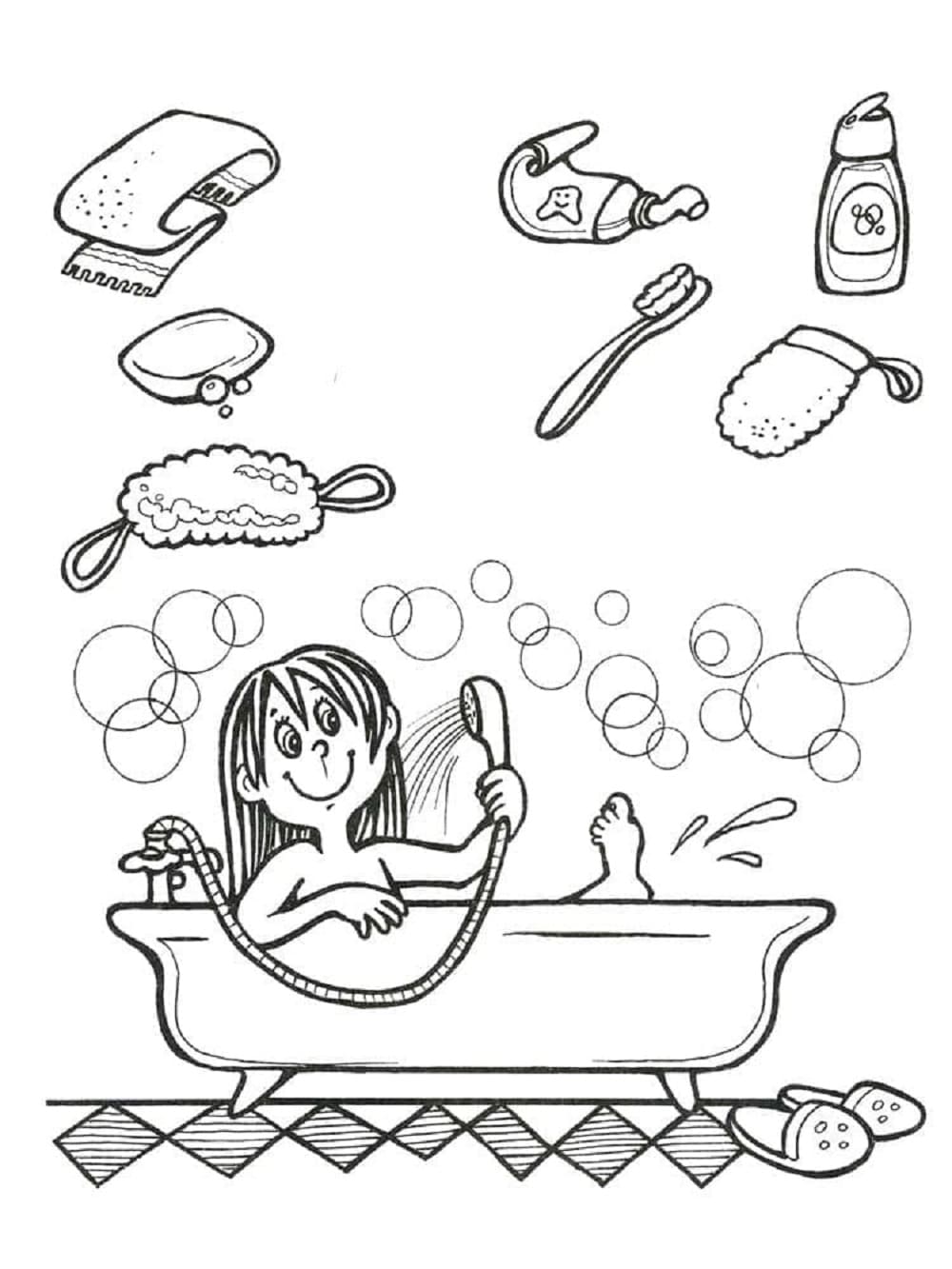 Printable Hygiene Download Free Coloring Page