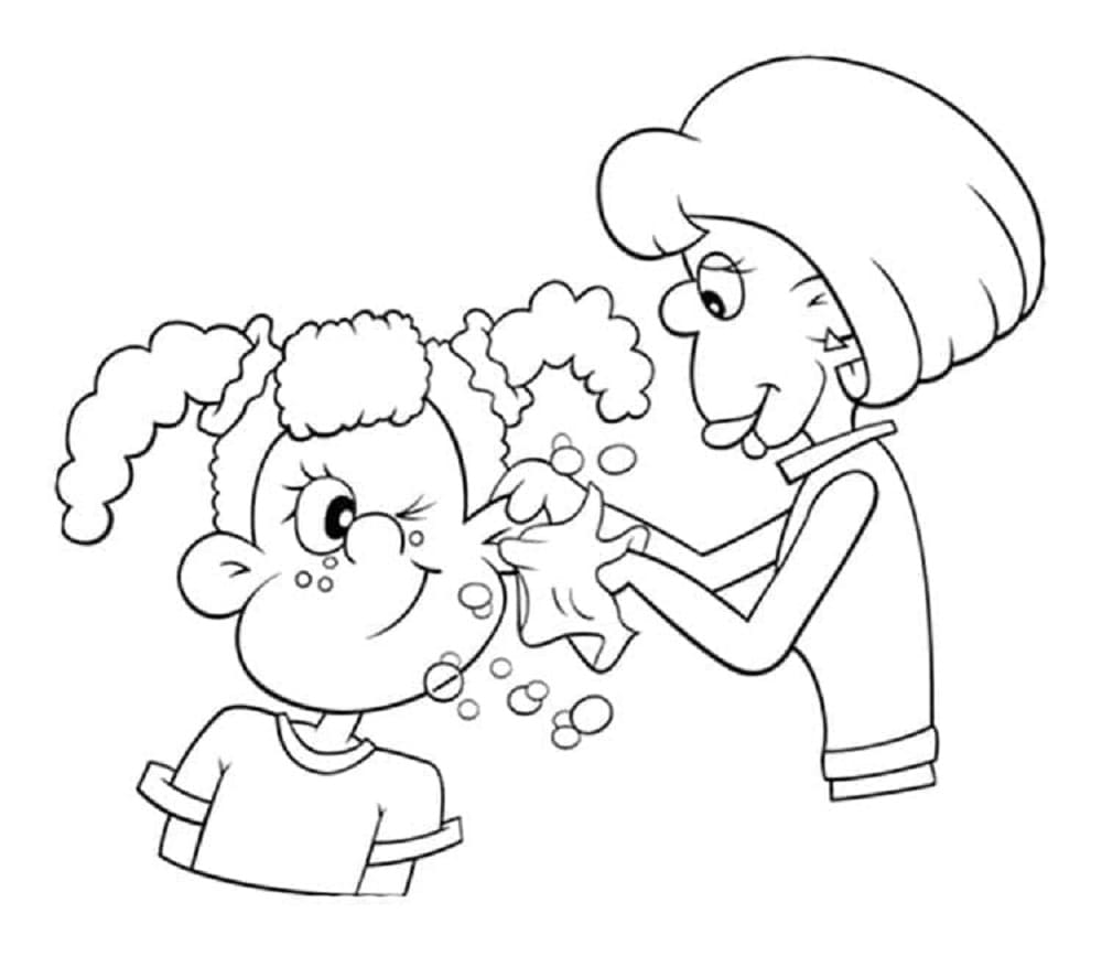 Printable Hygiene For Free Coloring Page