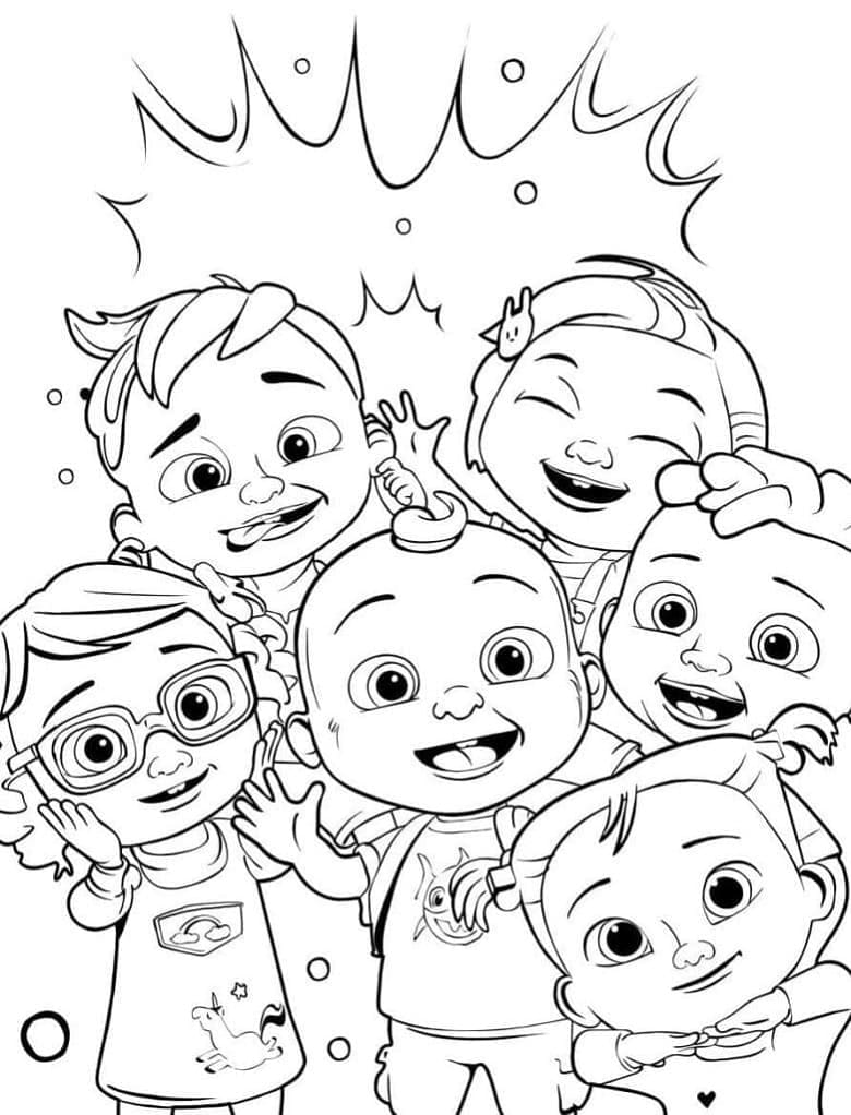 Printable JJ and Friends Coloring Page