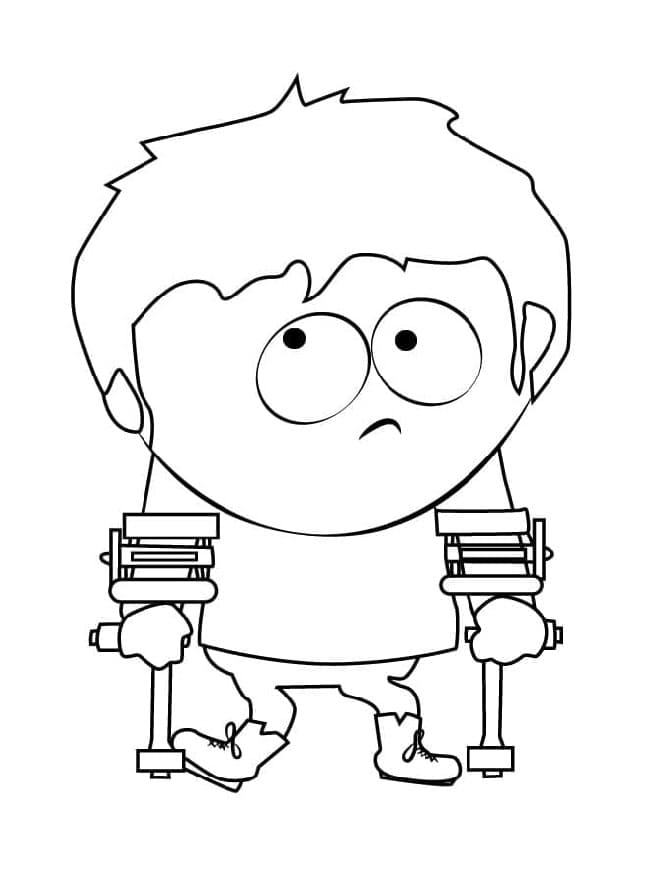 Printable Jimmy Valmer from South Park Coloring Page