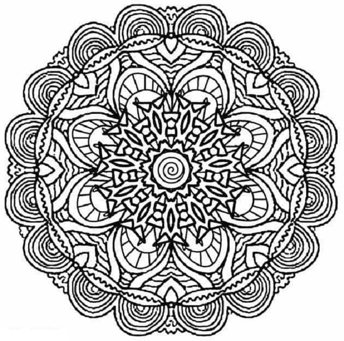 Printable Kaleidoscope For Free Coloring Page