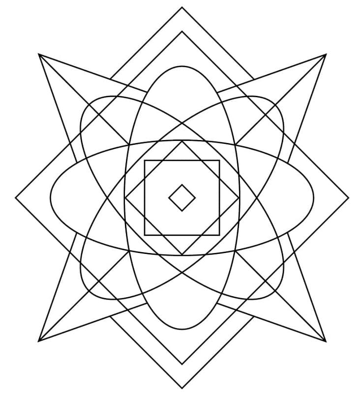 Printable Kaleidoscope Perfect Free Coloring Page