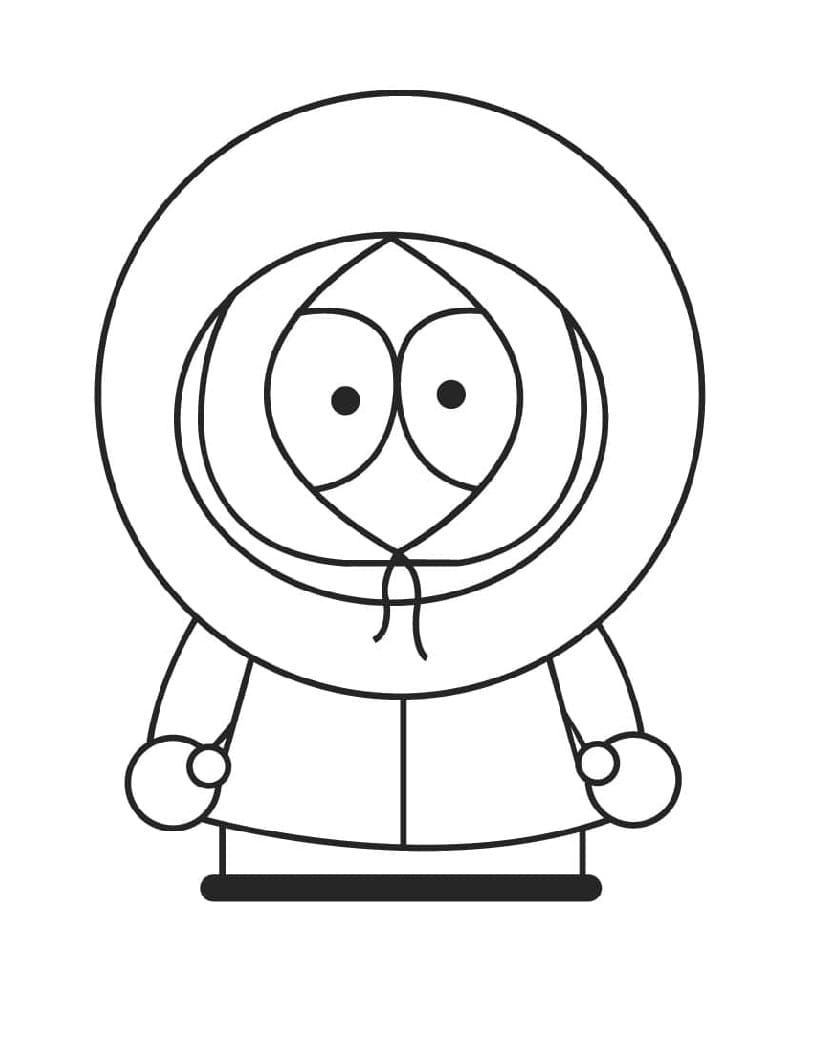Printable Kenny McCormick from South Park Coloring Page