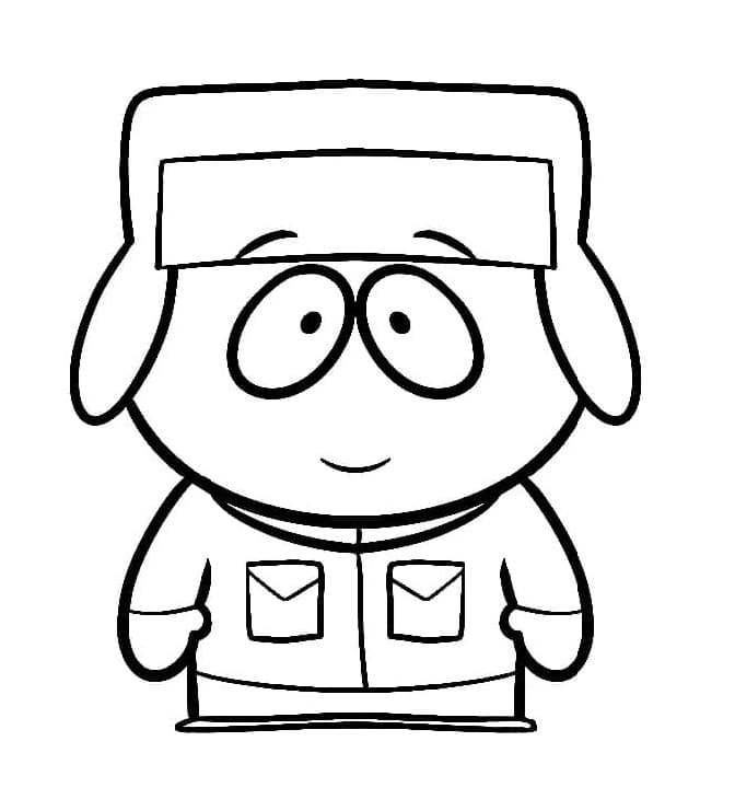 Printable Kyle Broflovski from South Park Coloring Page