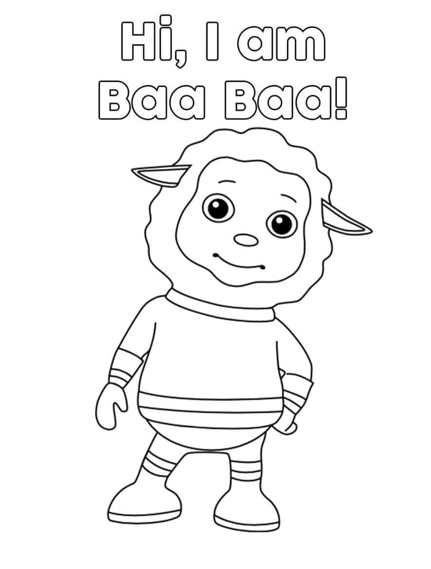Printable Little Baby Bum Baa Baa Coloring Page