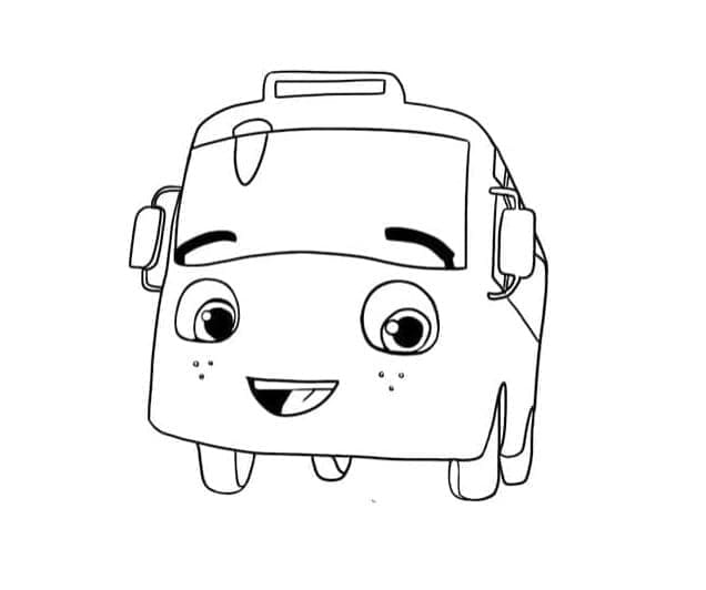 Printable Little Baby Bum Bus Coloring Page
