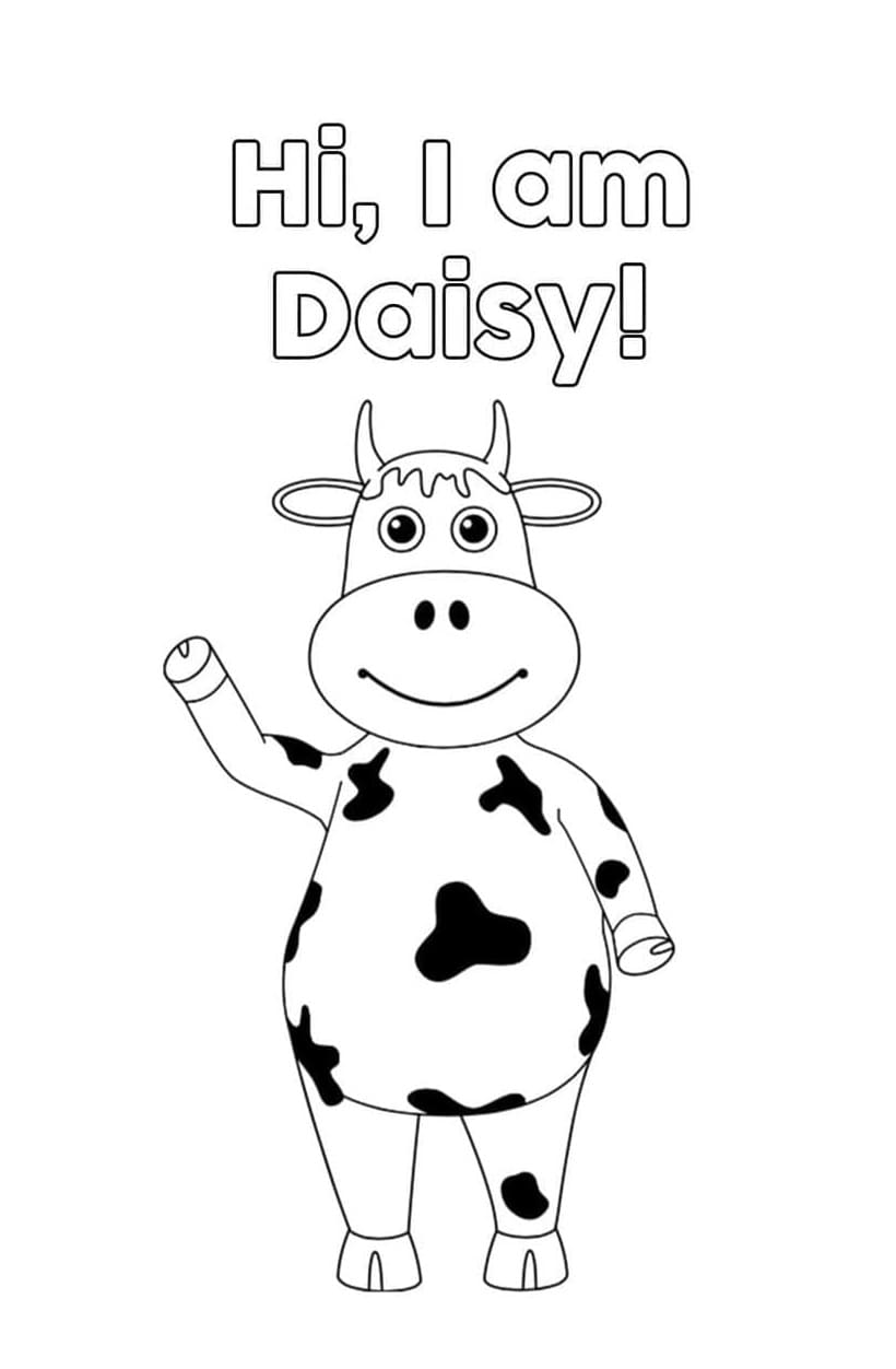 Printable Little Baby Bum Daisy Coloring Page
