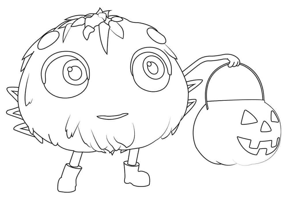 Printable Little Baby Bum Halloween Coloring Page