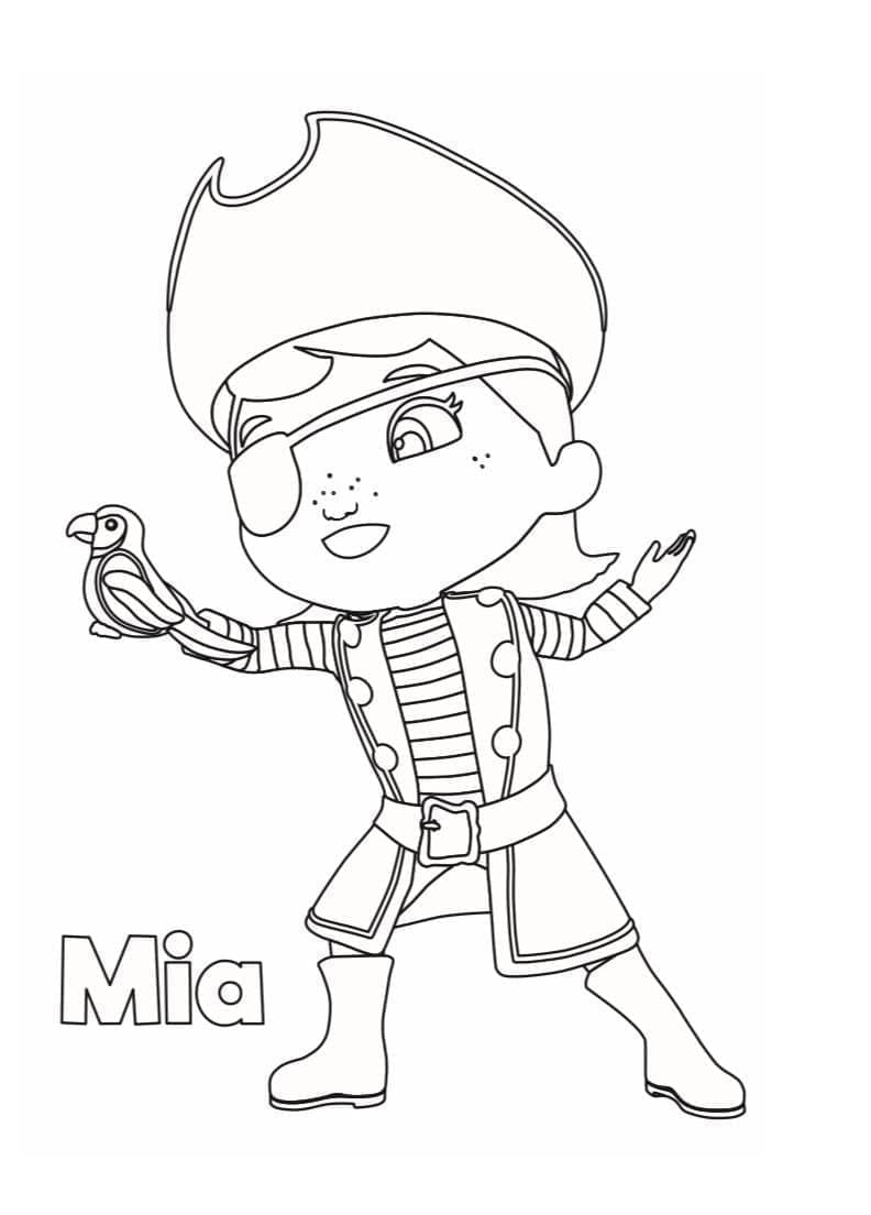 Printable Little Baby Bum Mia Coloring Page