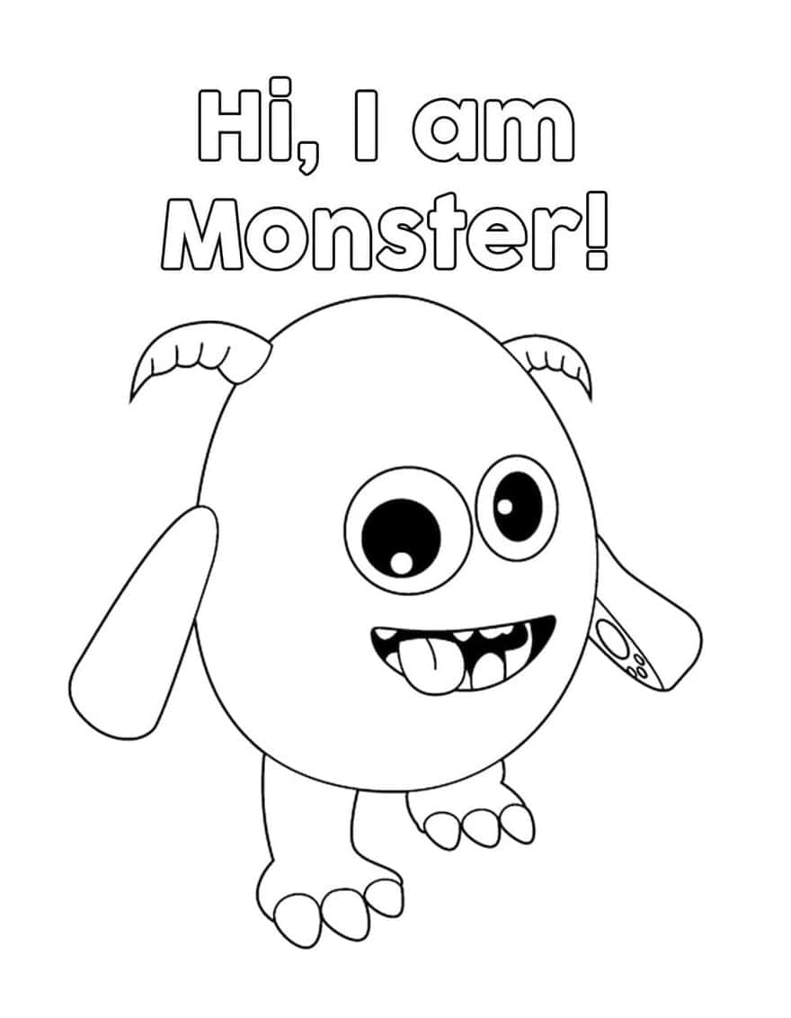 Printable Little Baby Bum Monster Coloring Page
