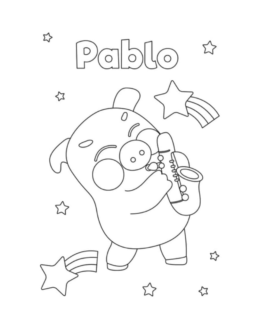 Printable Little Baby Bum Pablo Coloring Page