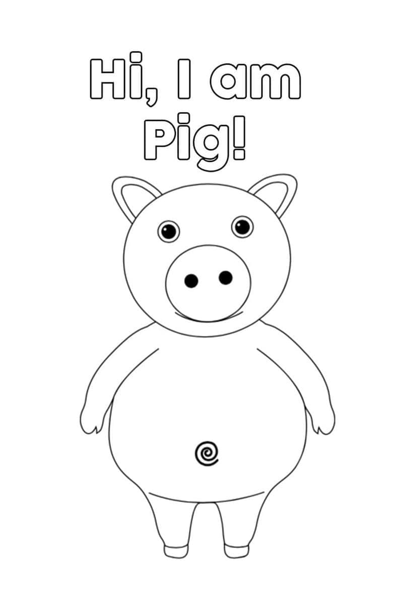 Printable Little Baby Bum Pig Coloring Page