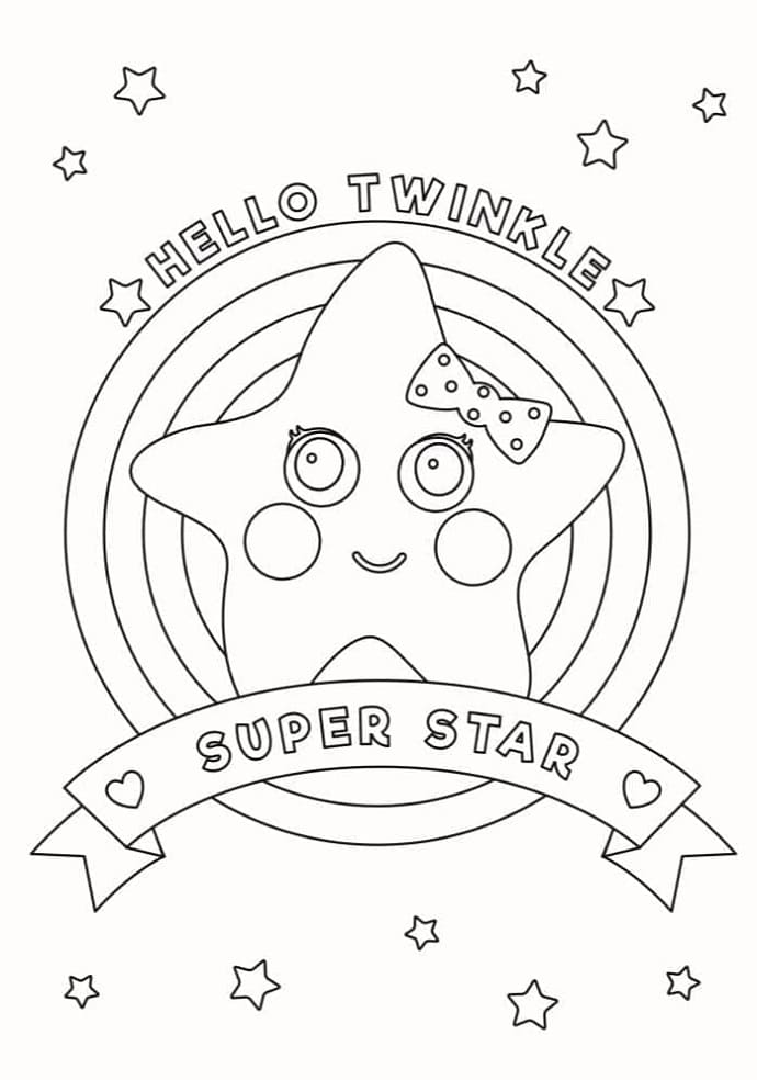 Printable Little Baby Bum Twinkle Star Coloring Page
