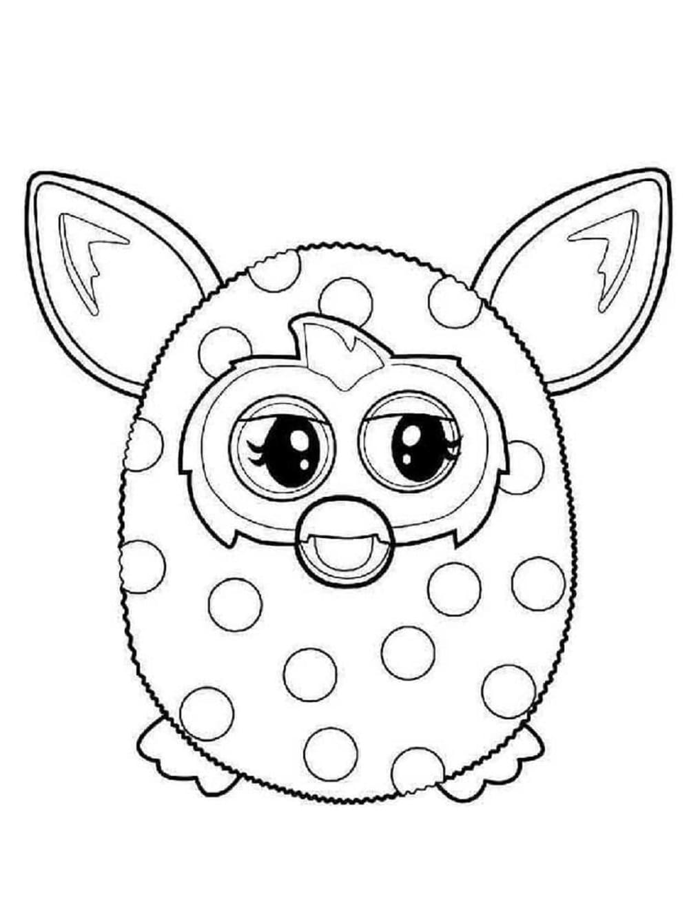Printable Little Furby Coloring Page