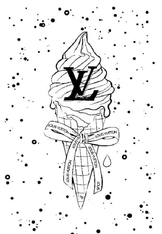 Printable Louis Vuitton Ice Cream Coloring Page