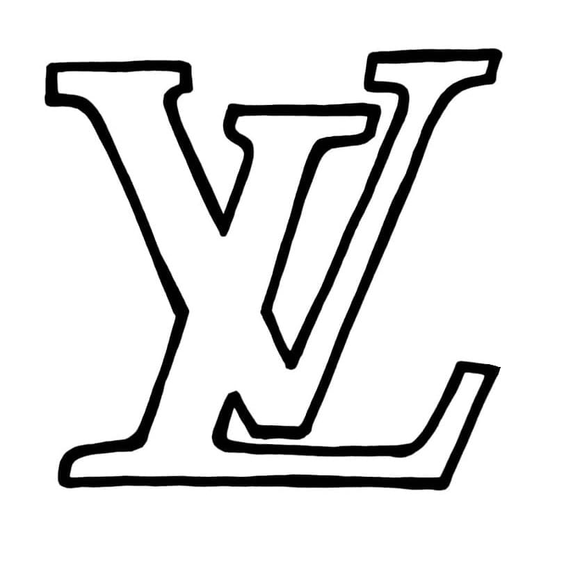 Printable Louis Vuitton Logo Coloring Page