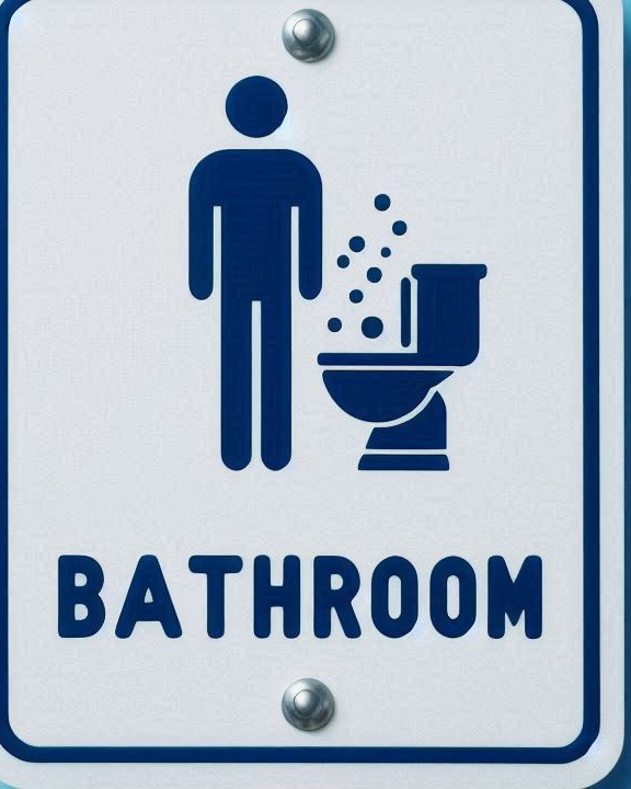 Printable Modern Bathroom Sign