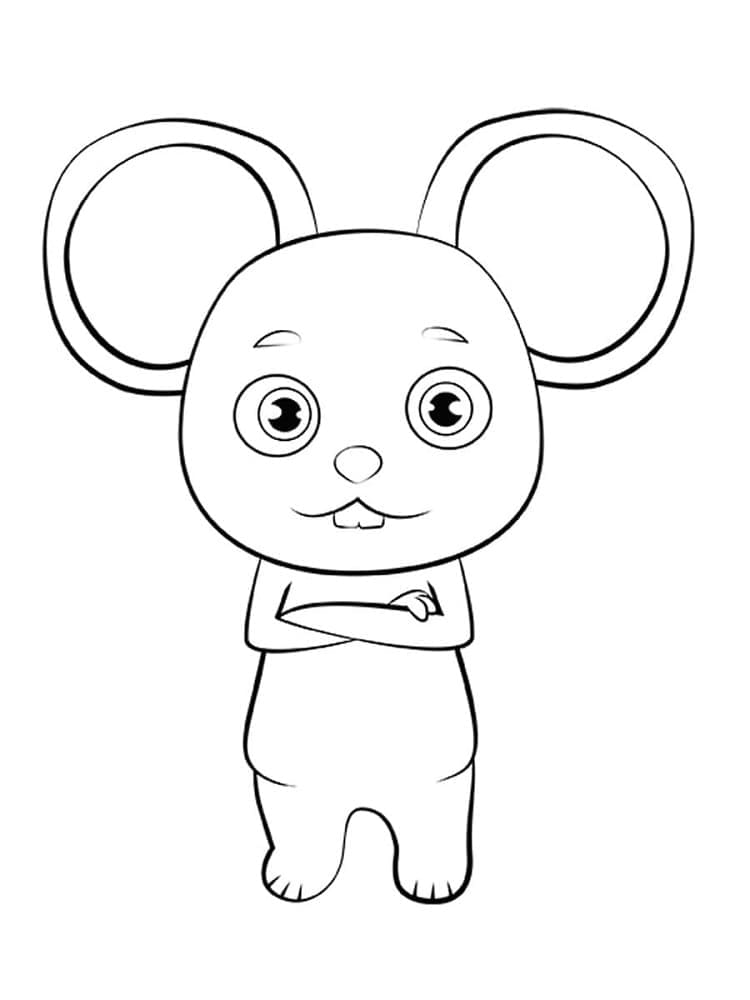 Printable Momo from Cocomelon Coloring Page