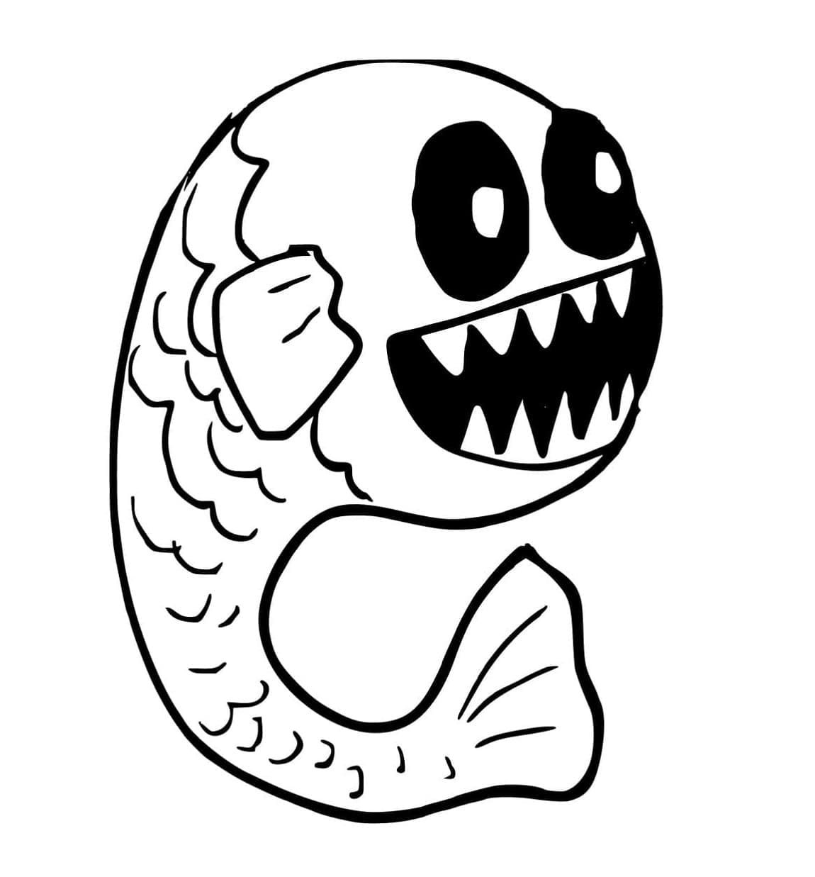 Printable Monster Fish Zoonomaly Coloring Page