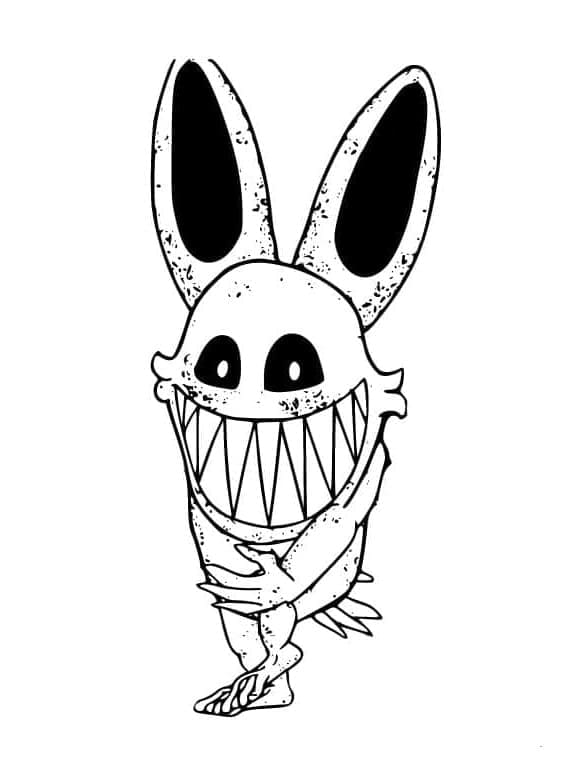 Printable Monster Rabbit from Zoonomaly Coloring Page
