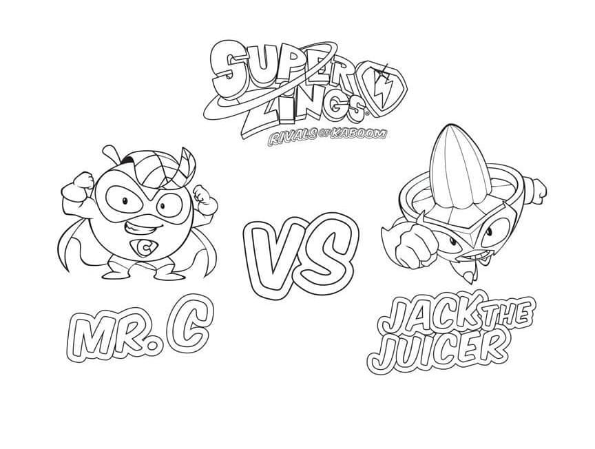 Printable Mr. C vs Juicer Coloring Page