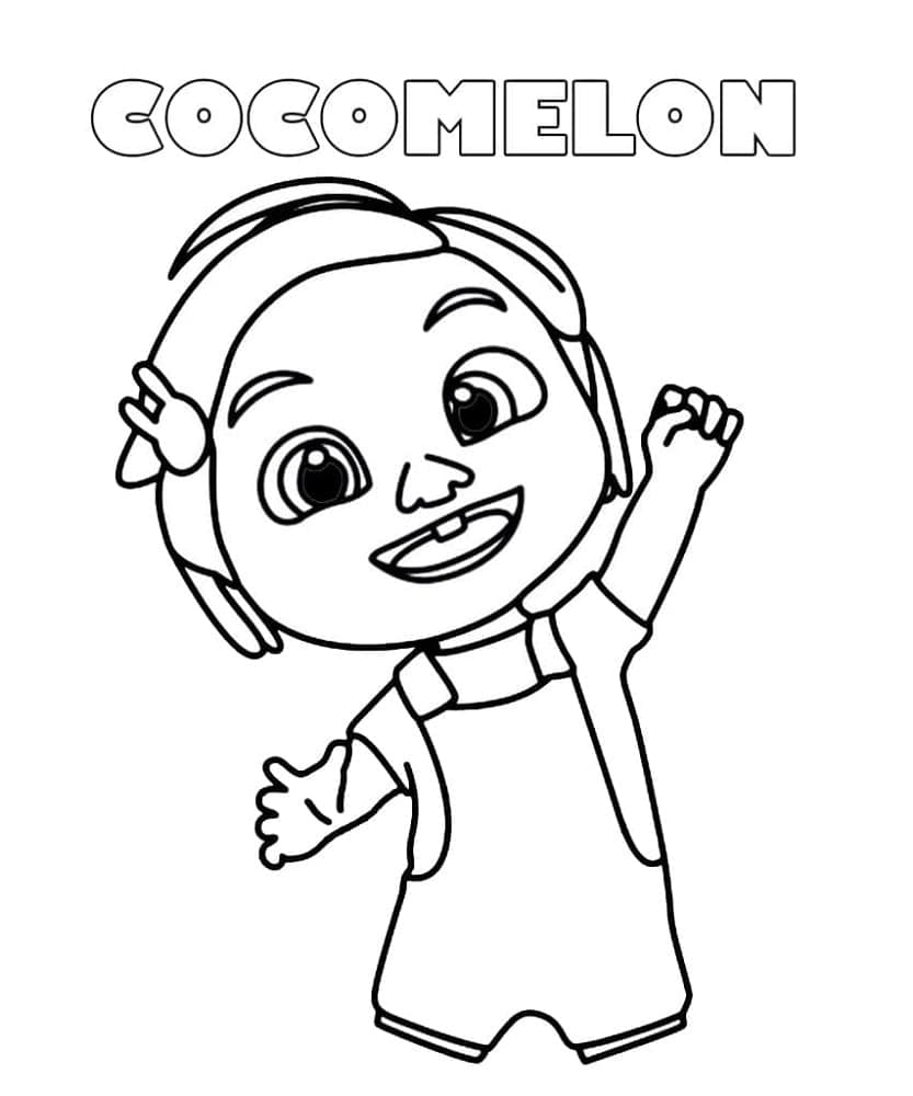 Printable Nina from Cocomelon Coloring Page