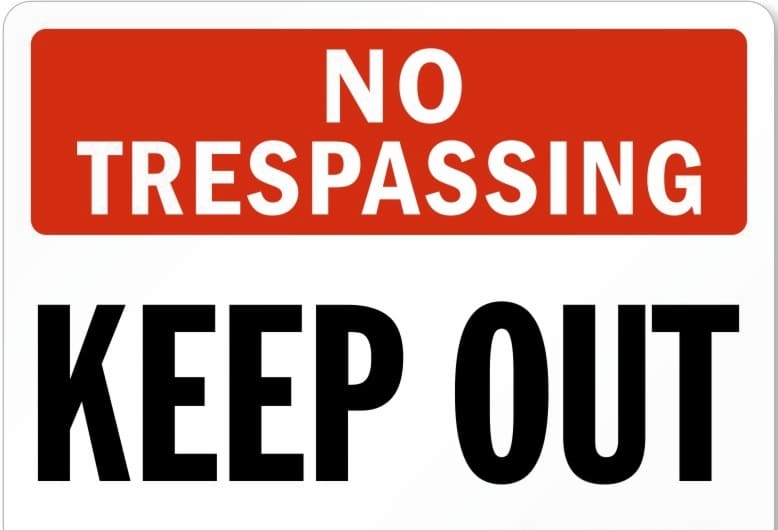 Printable No Trespassing Keep Out Sign