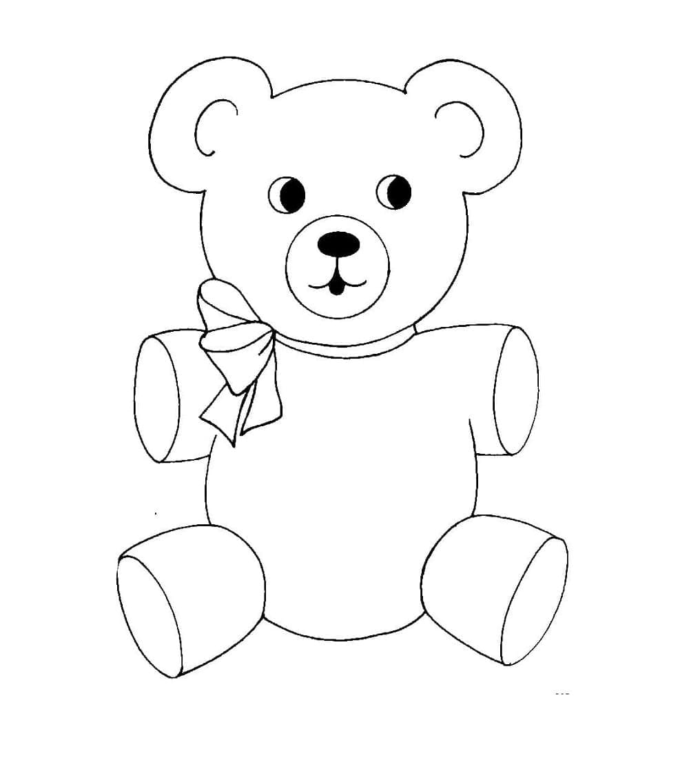 Printable Normal Teddy Bear Coloring Page