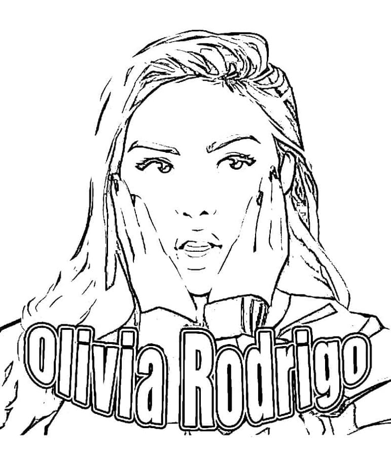 Printable Olivia Rodrigo Coloring Page