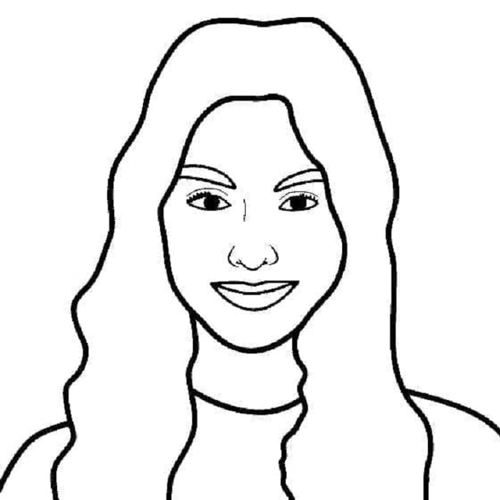 Printable Olivia Rodrigo Face Coloring Page