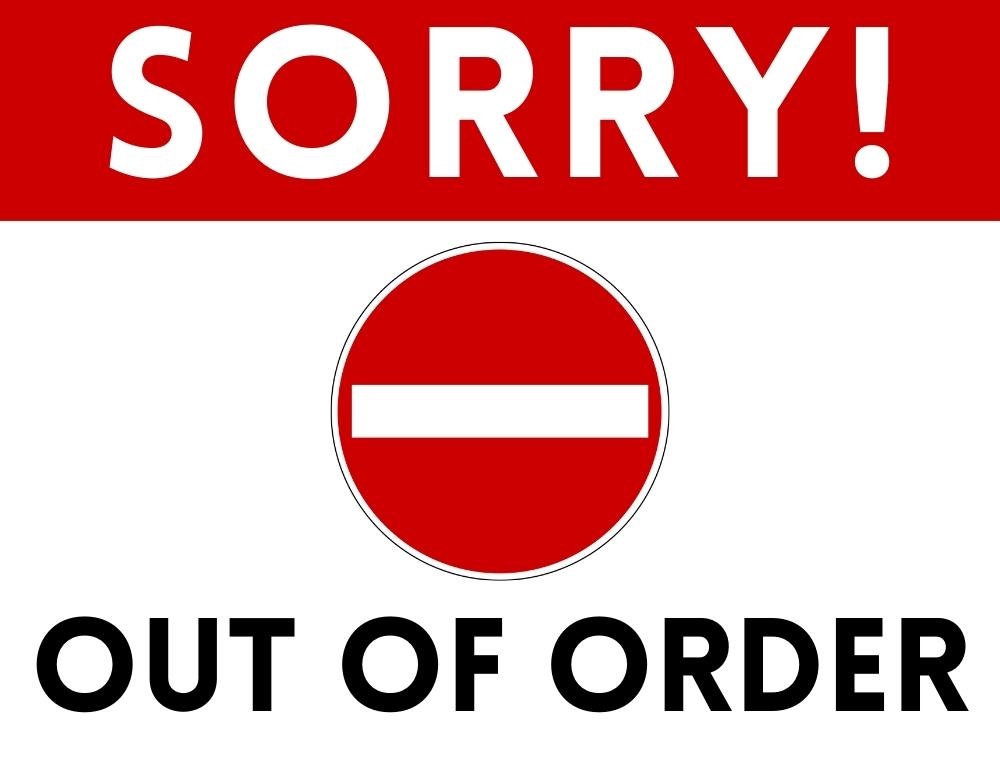 Printable Out of Order Sign Basic