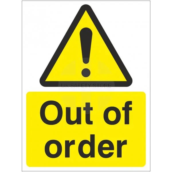 Printable Out of Order Sign Download