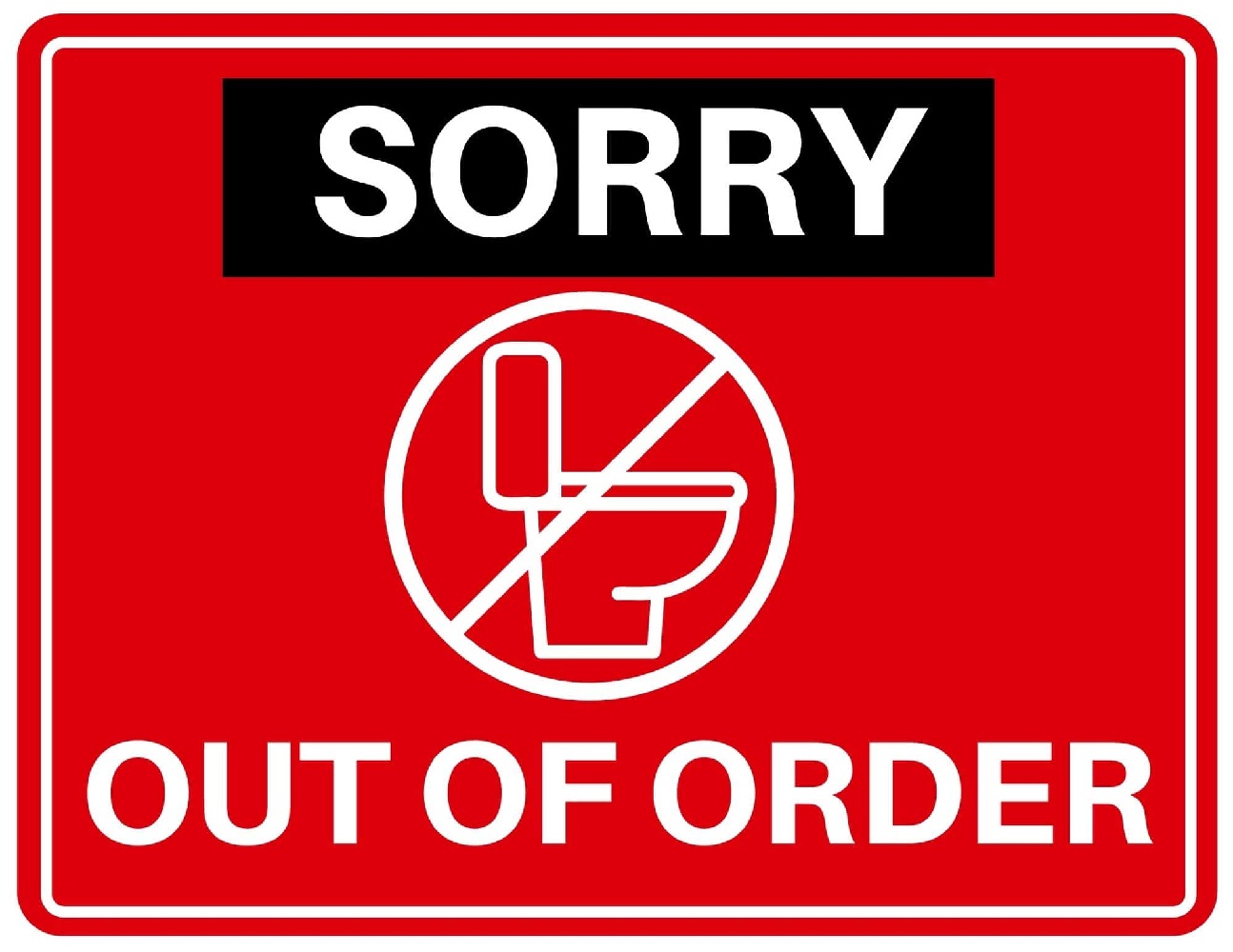 Printable Out of Order Sign Image