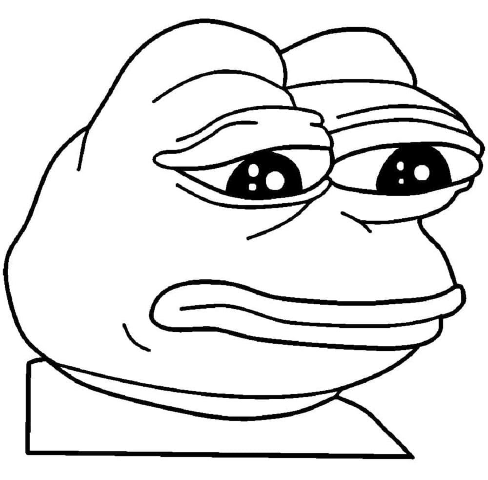 Printable Pepe the Frog Meme Coloring Page