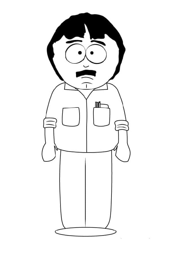 Printable Randy Marsh from South Park Coloring Page