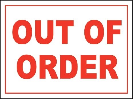 Printable Red Out of Order Sign