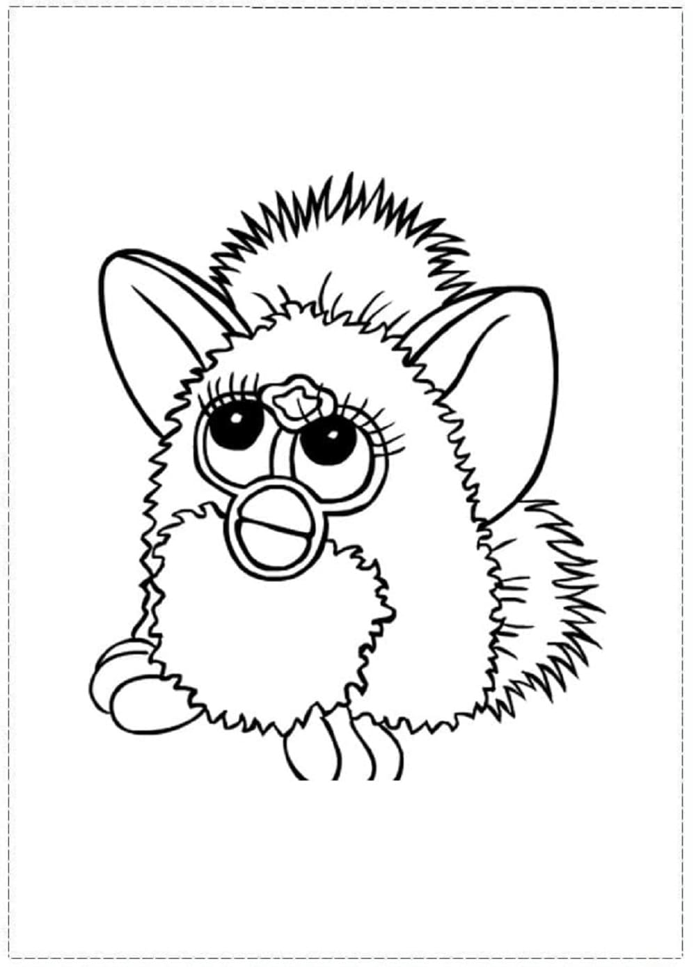 Printable Sad Furby Coloring Page