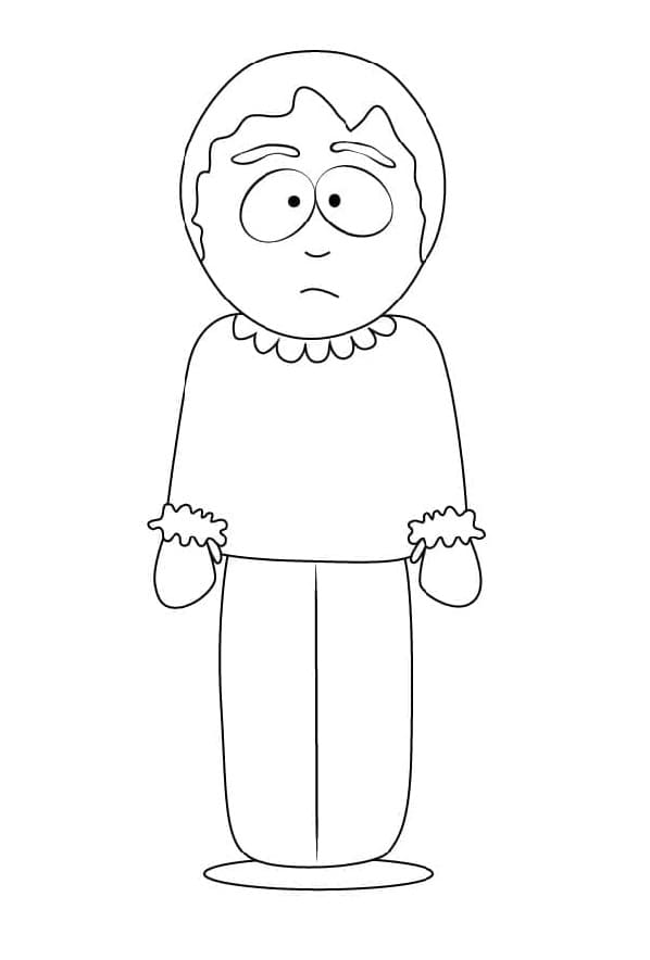 Printable Sharon Marsh from South Park Coloring Page