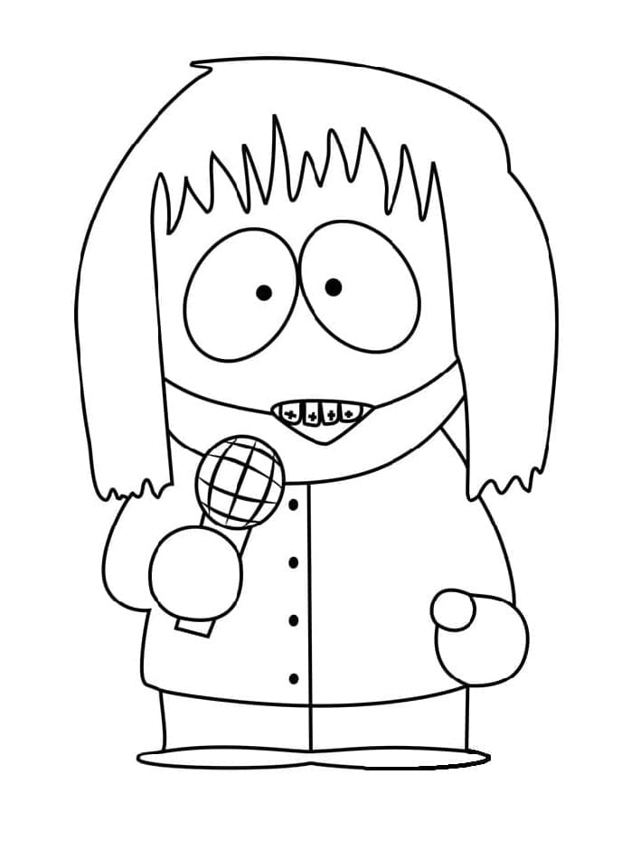 Printable Shelly Marsh from South Park Coloring Page