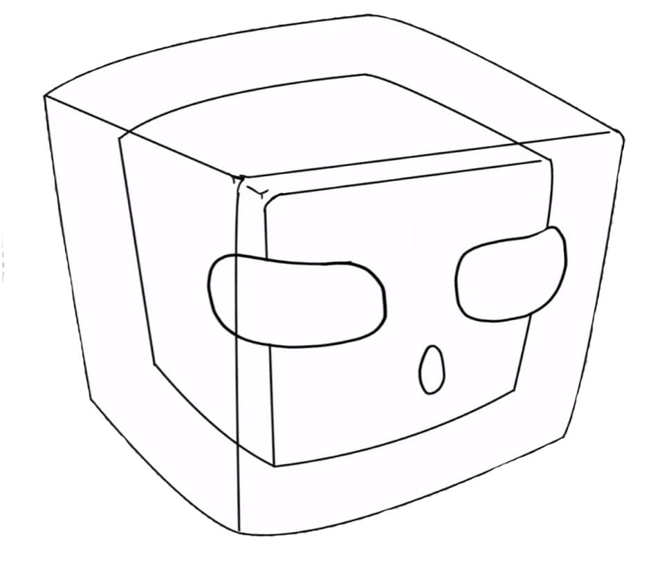 Printable Simple Minecraft Slime Coloring Page