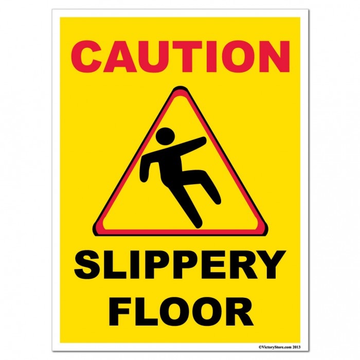 Printable Slippery Floor Caution Sign