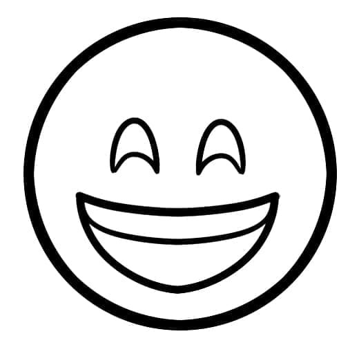 Printable Smiling Face with Smiling Coloring page