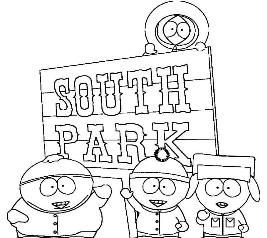 Printable South Park Coloring Page