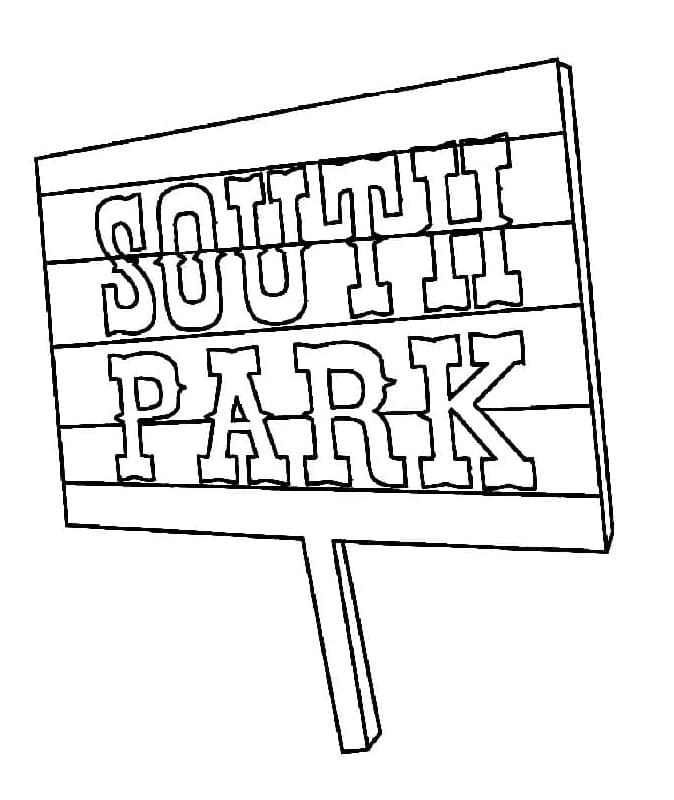 Printable South Park Free Coloring Page
